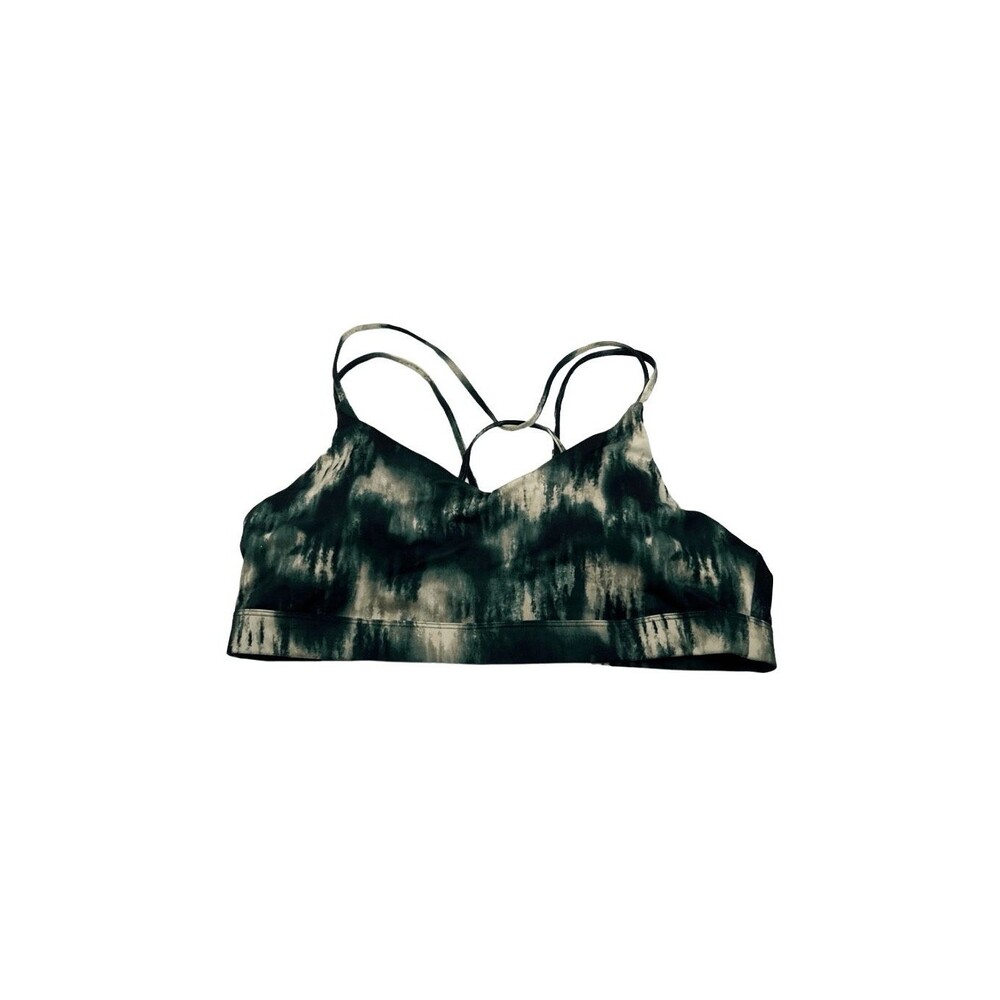Old  navy active women sports bra green gray straps pull over removable padding